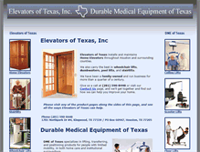 Tablet Screenshot of elevatorsoftexas.com